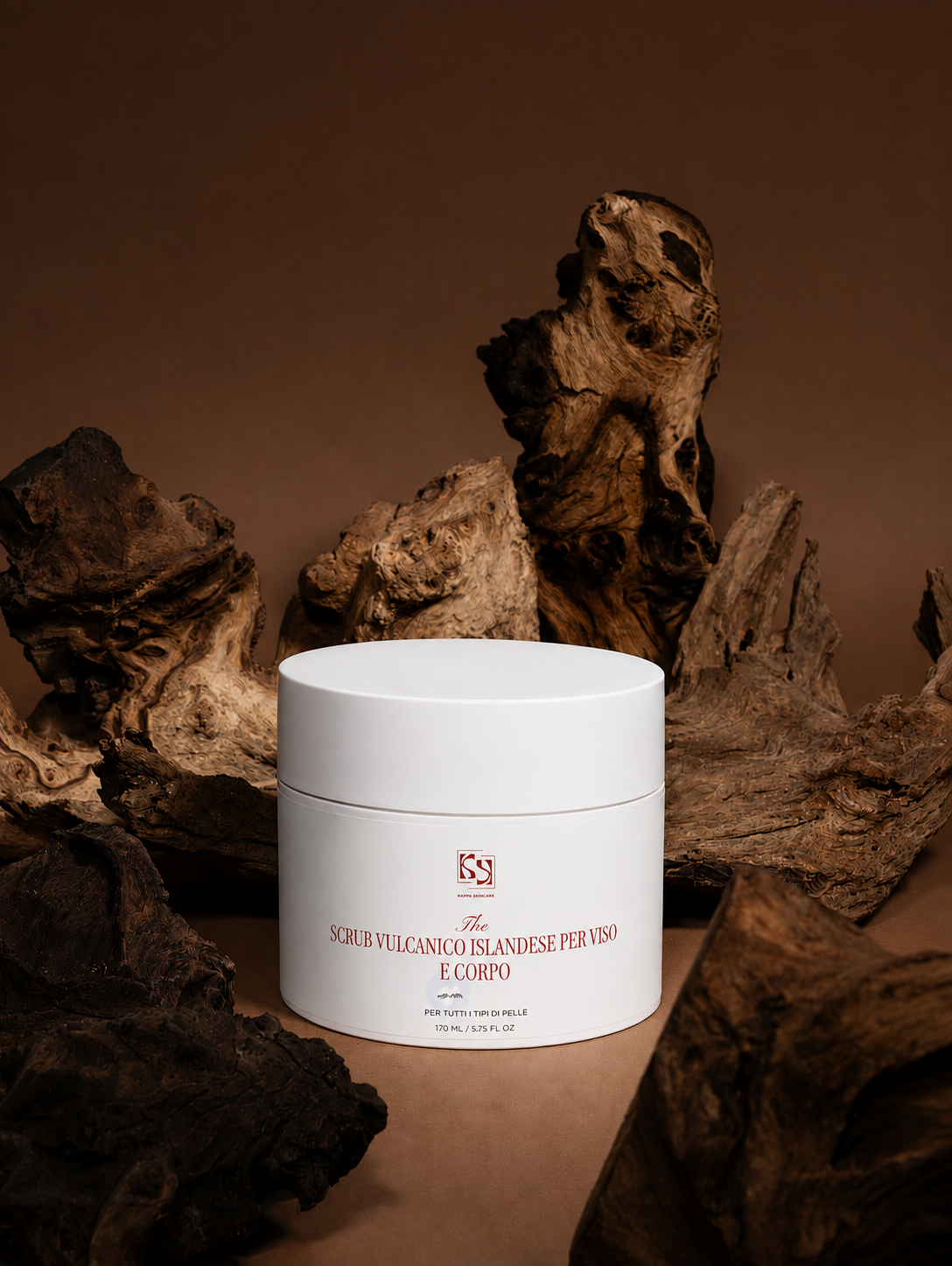 Scrub viso e corpo al vulcano islandese